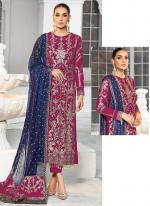Georgette Maroon Festival Wear Embroidery Sequence Work Pakistani Suit
